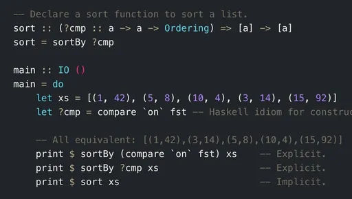 Thumbnail for Implicit Parameters in Scala and Haskell